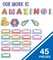 Carson Dellosa Pre-Punched We Stick Together 45-Piece Our Work Is Amazing Bulletin Board Set, Student Work Display Headers, Shooting Stars, Motivational Cutouts for Bulletin Board and More